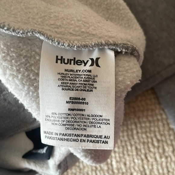 Men’s Hurley size S light grey jogger sweatpants - Picture 7 of 7